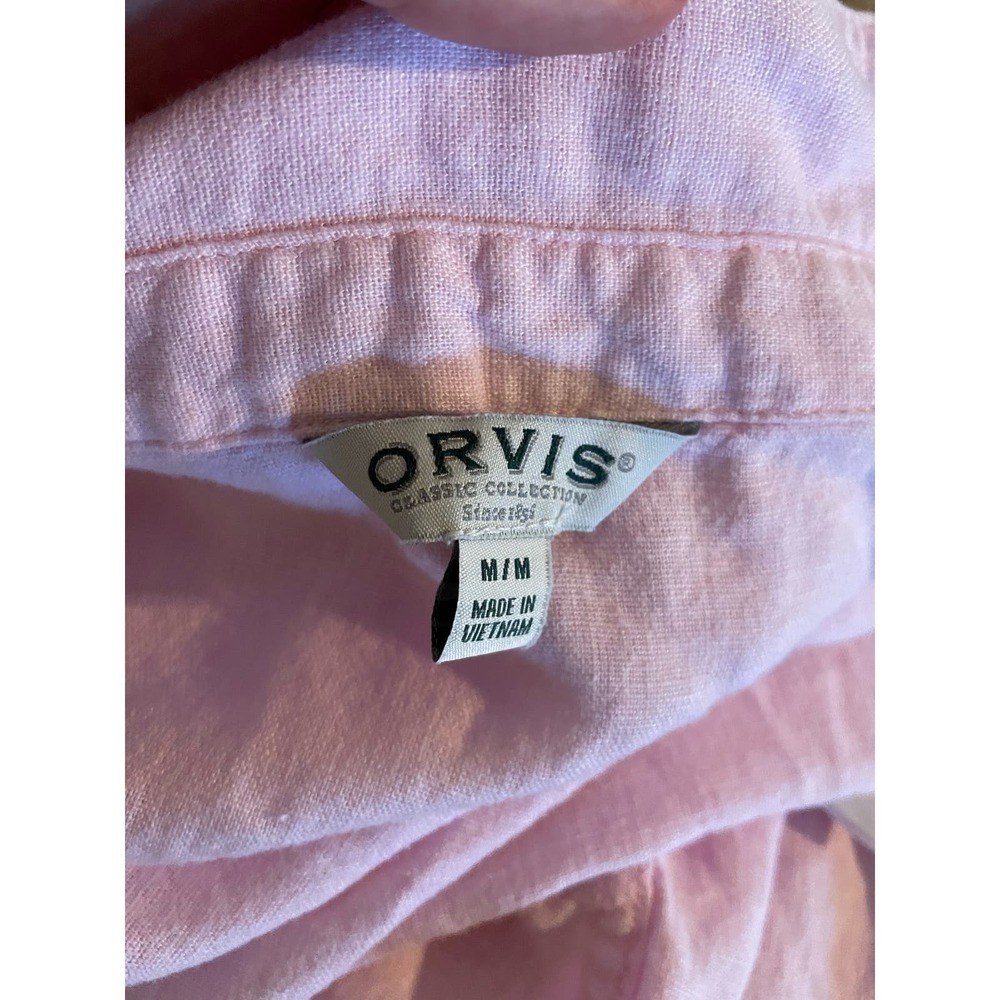 Orvis Linen Blend Button Down Collared Shirt - image 4